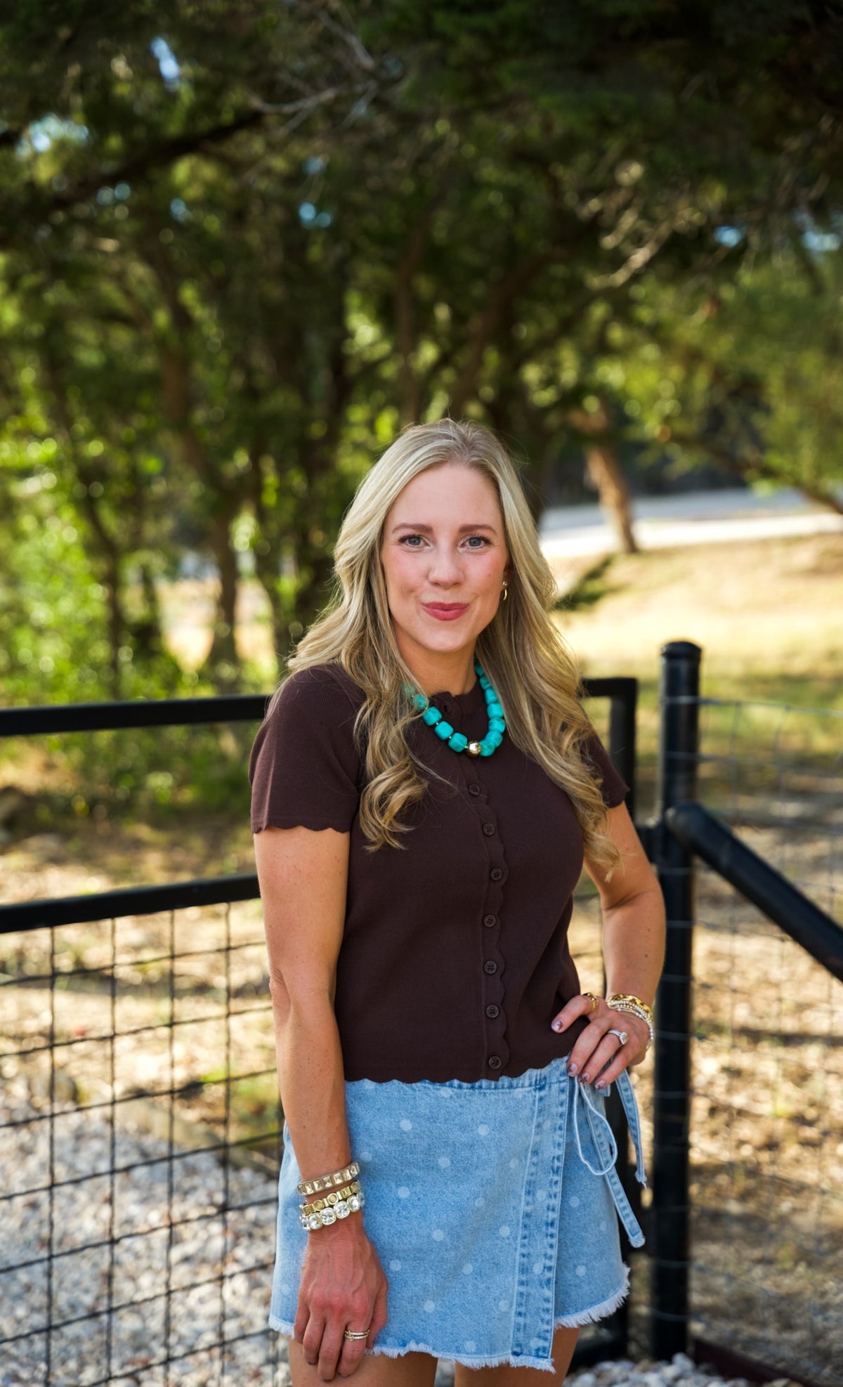 September Sweetheart Top- Brown