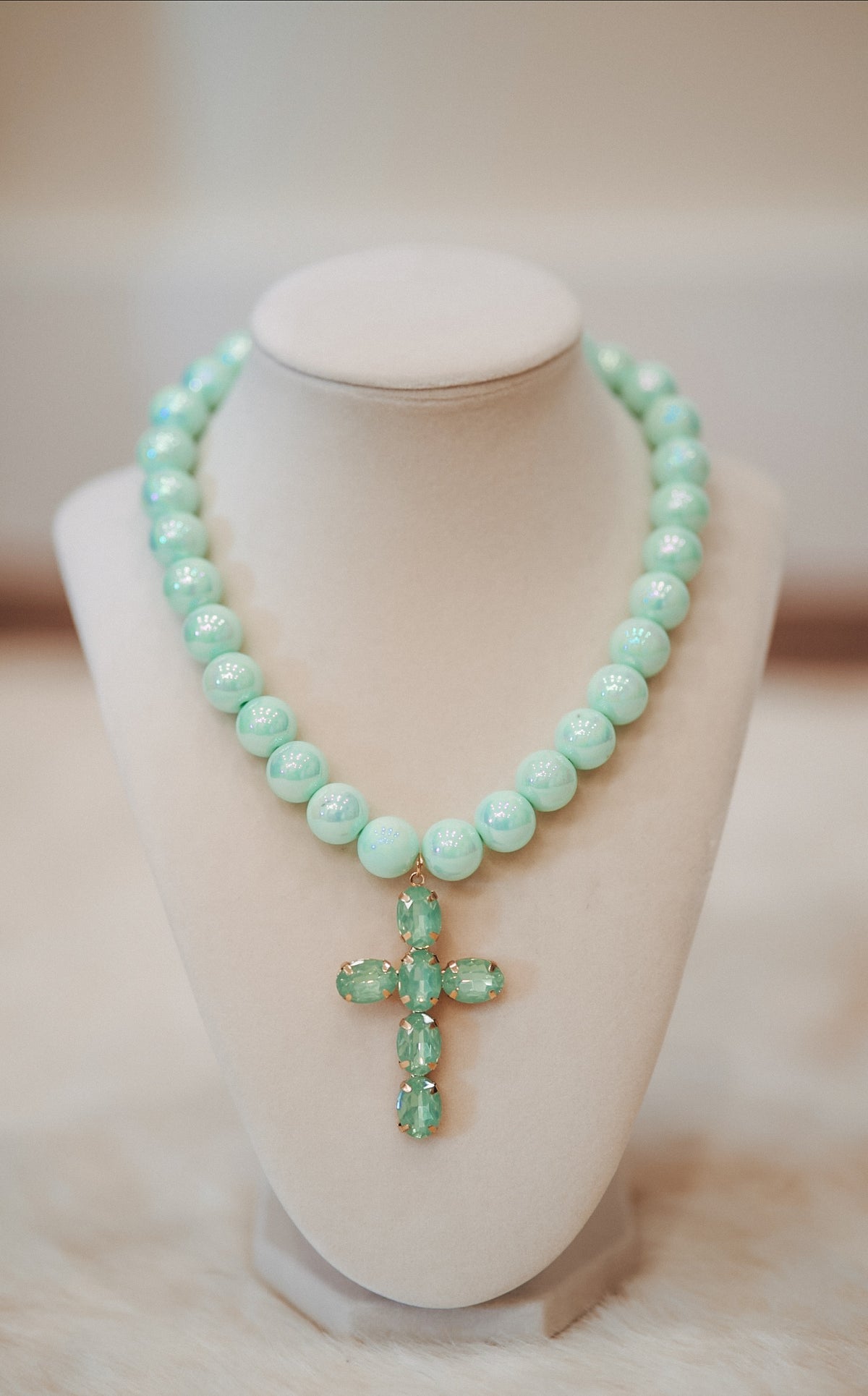 Mint Grace Cross Necklace