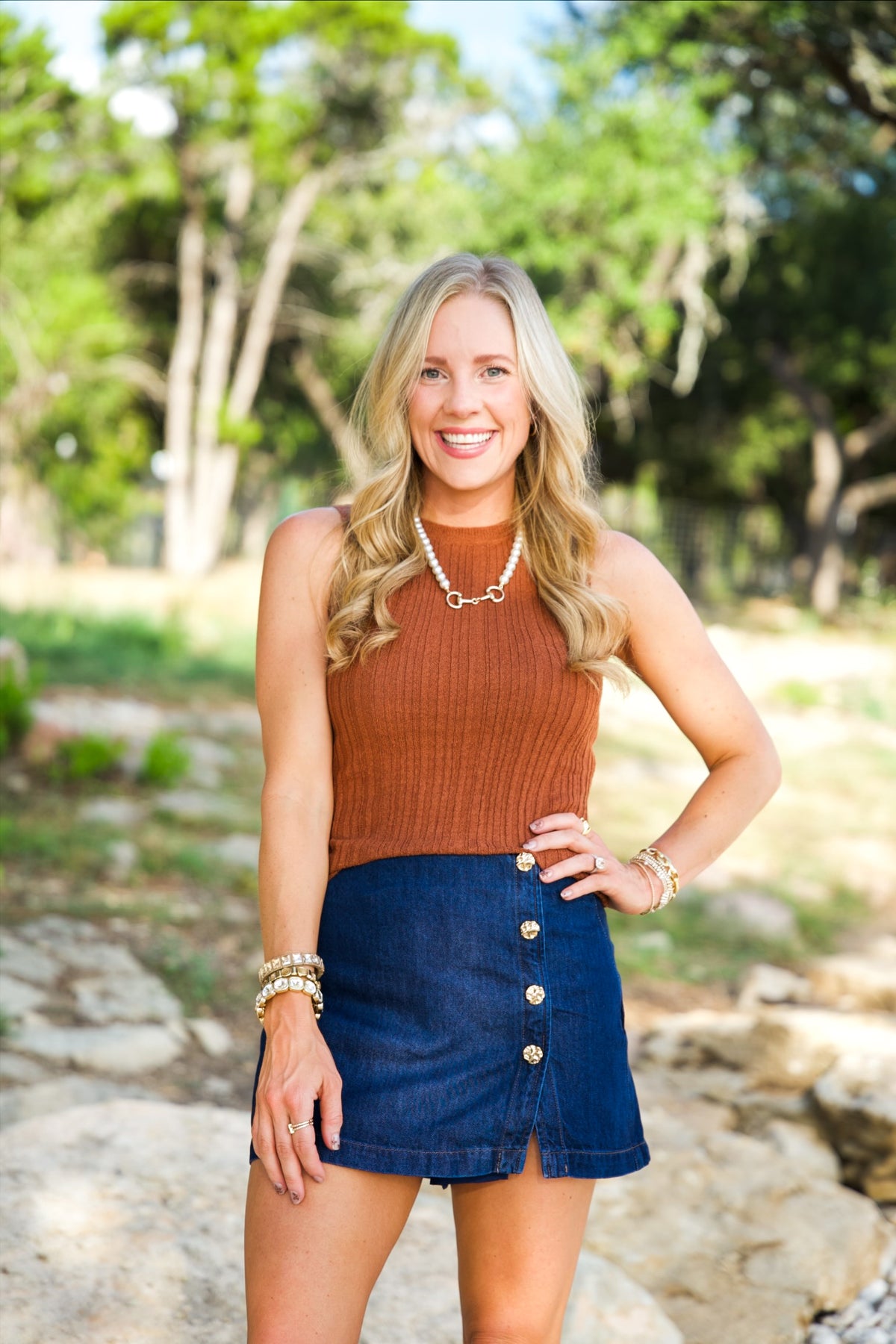 The Fall Staple Top- Copper