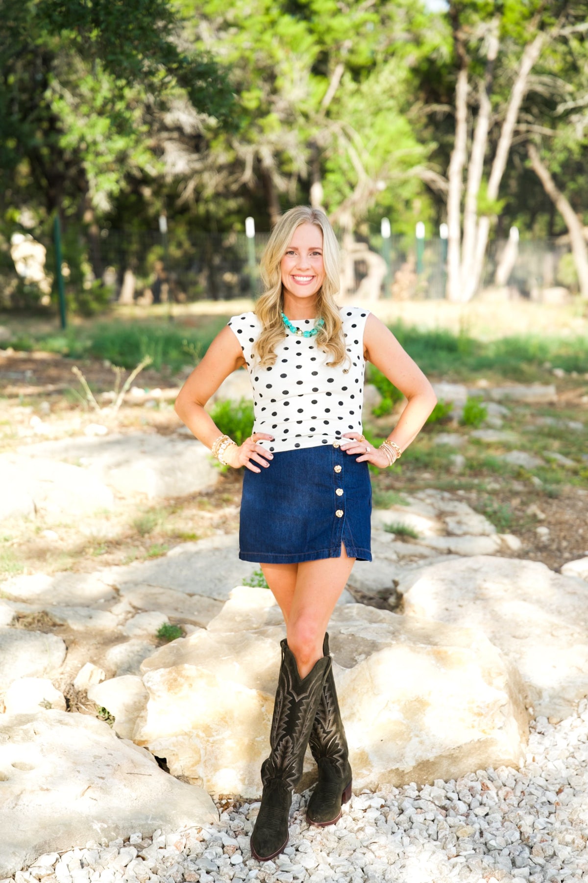 Pretty Little Dot Top- Ivory