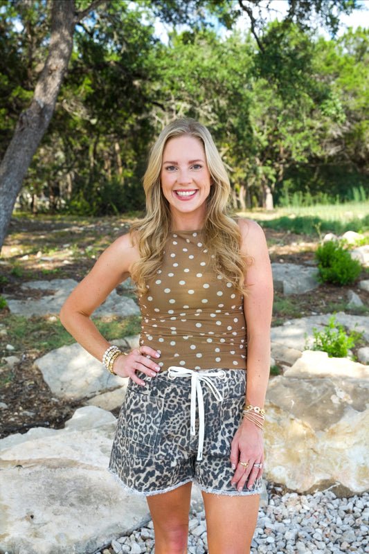 The Perfectly Polka Dot- Brown