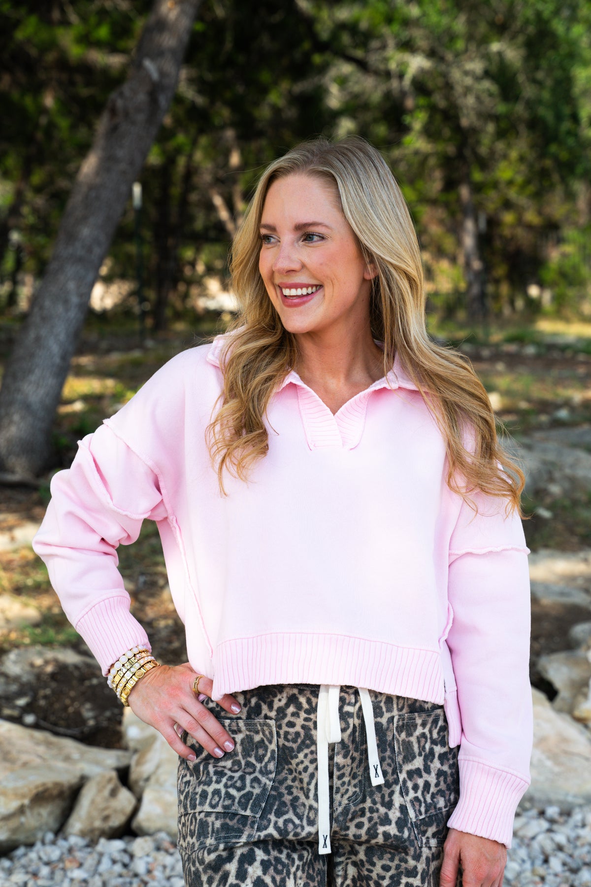 Pink Harvest Pullover