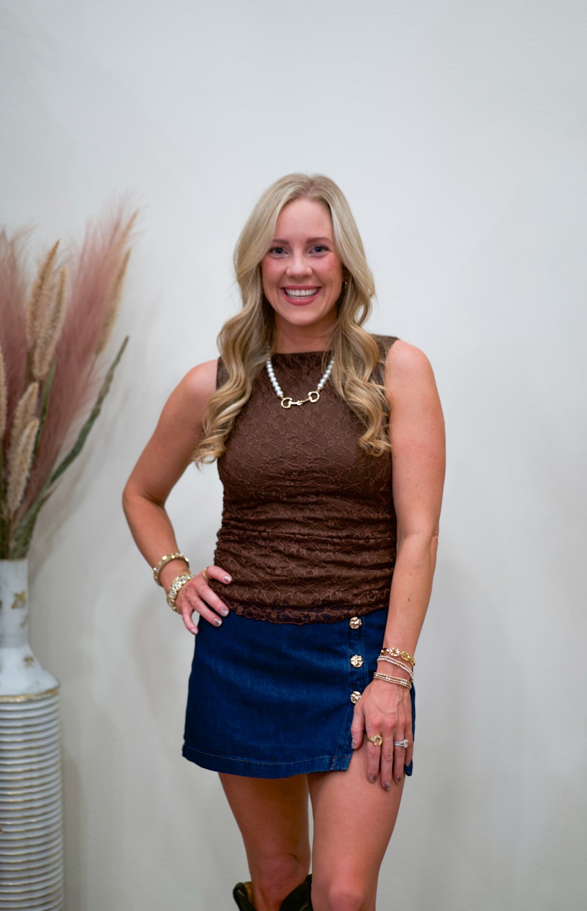 The Lovelace Top- Brown
