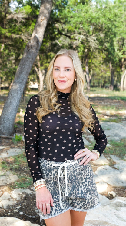 Dot To Dot Top- Black