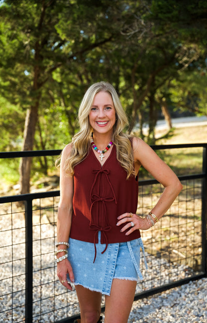 Saddle & Sweetheart Top