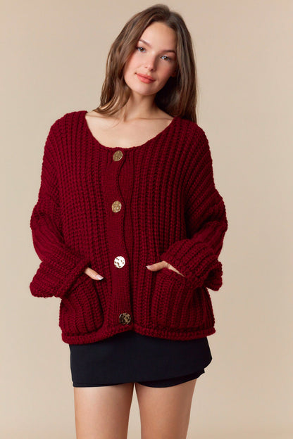 The Burgundy Belle Sweater