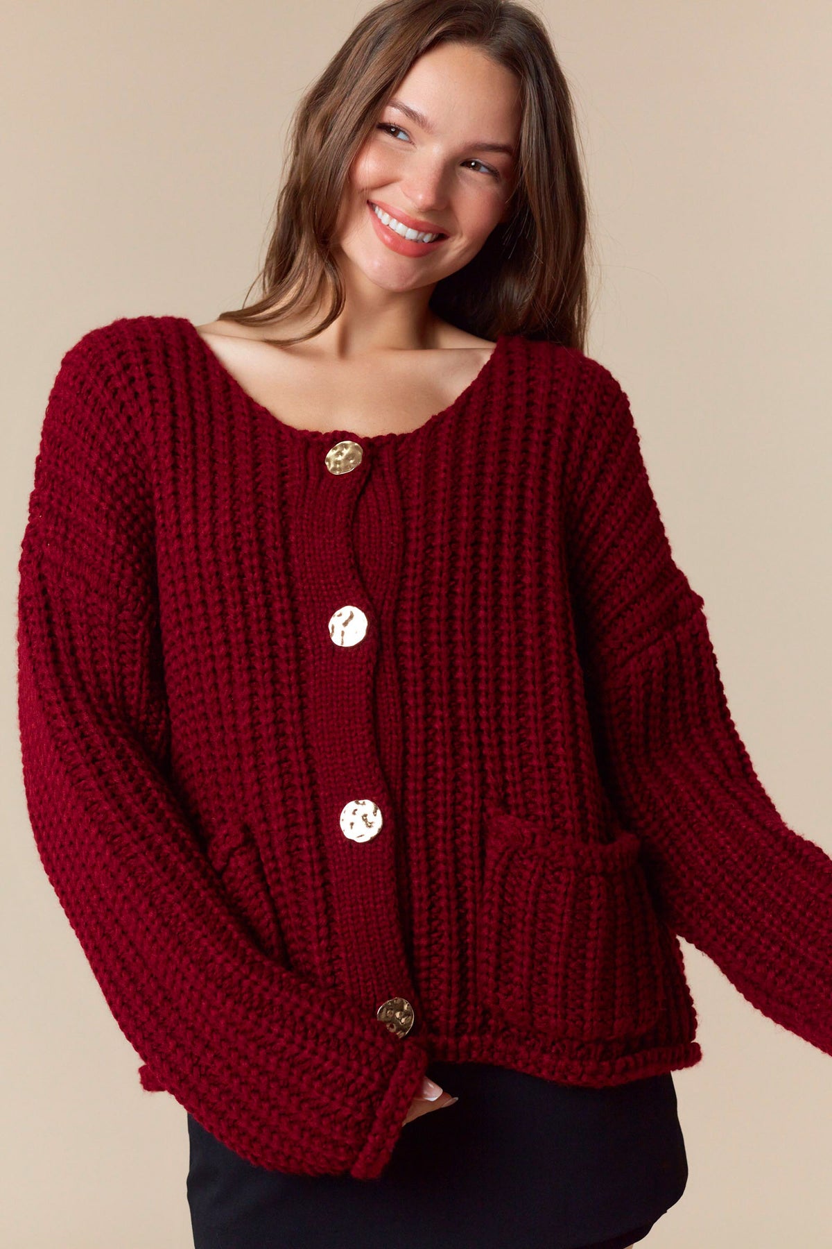 The Burgundy Belle Sweater